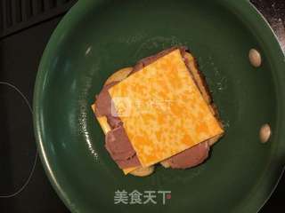 煎芝士三明治早餐的做法步骤:7