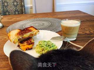 煎芝士三明治早餐的做法步骤:12