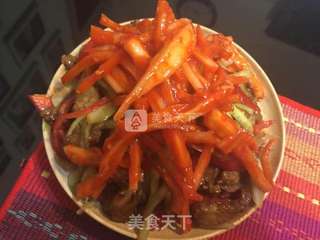 凉菜，桔梗拌肉丝的做法步骤：7