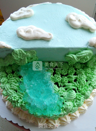 #ACA烘焙明星大赛#侏罗纪公园恐龙生日蛋糕的做法步骤:10