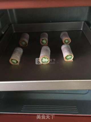 #ACA烘焙明星大赛#烤培根秋葵卷的做法步骤:9