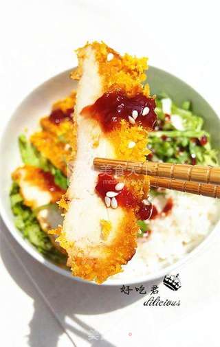 烤鸡排饭的做法步骤:10