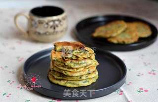 鸡蛋香椿小煎饼的做法步骤:12
