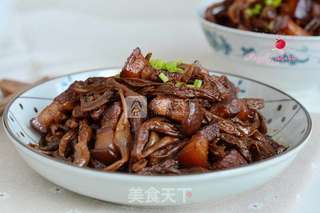 五花肉烧干豆角的做法步骤:12