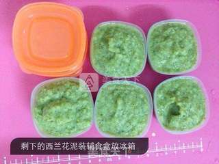 婴儿宝宝辅食——西兰花泥米糊的做法步骤:10