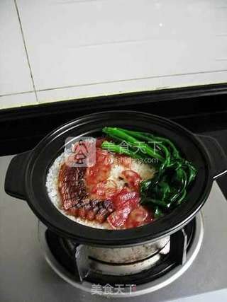 广式腊味煲仔饭的做法步骤:8