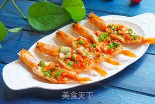 #ACA烘焙明星大赛#蒜蓉烤虾的做法步骤:7