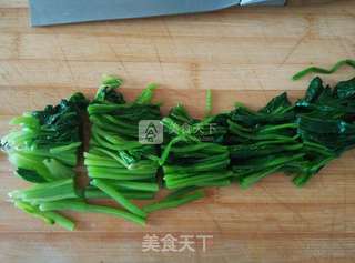 菠菜拌蚬子的做法步骤:3