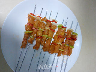 #信任之美#串烤鸡肉串的做法步骤:3