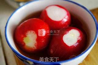 糖醋水萝卜花的做法步骤:5