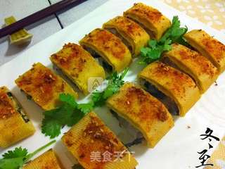 #ACA烘焙明星大赛#风味烤干豆腐卷的做法步骤:12