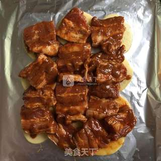 #ACA烘焙明星大赛#土豆片烤五花肉的做法步骤：6