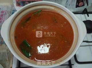 酸辣牛肉浓汤的做法步骤：10