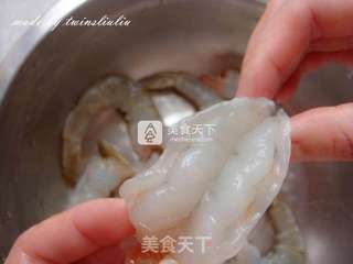 荔枝凤尾虾球的做法步骤:3