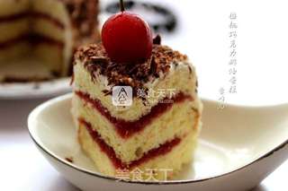 #ACA烘焙明星大赛#樱桃巧克力奶油蛋糕的做法步骤:15