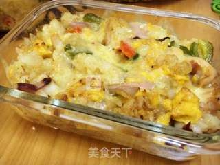 海鲜芝士焗饭的做法步骤：4