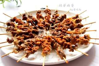 #ACA烘焙明星大赛#烤羊肉串的做法步骤:14