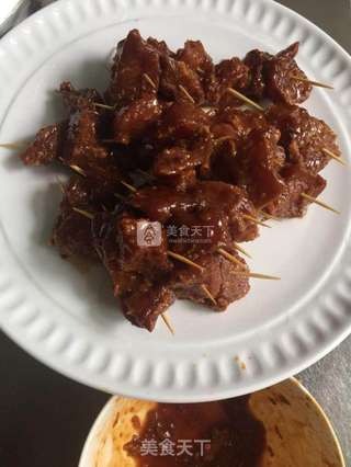 双味牙签肉(蜜汁版&蒜香辣味版)的做法步骤:9
