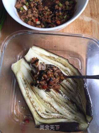 蒜蓉肉末烤茄子的做法步骤:11