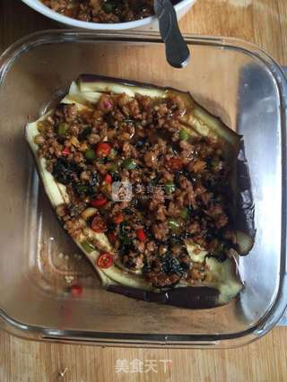 蒜蓉肉末烤茄子的做法步骤:12