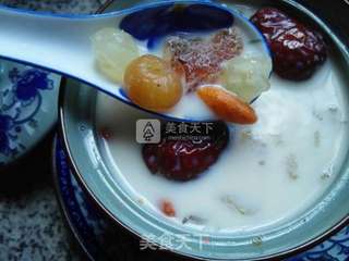 杏仁露炖雪蛤的做法步骤:15