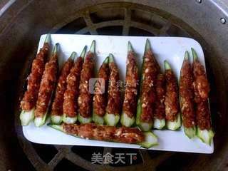 秋葵酿肉的做法步骤:6