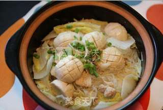 私家厨房--【银鱼白菜粉丝煲】的做法步骤:6