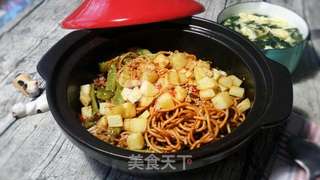 扁豆肉丝土豆焖面的做法步骤:19