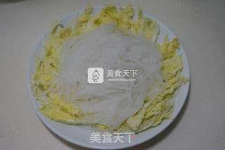 微波炉版肉末粉丝娃娃菜的做法步骤:5