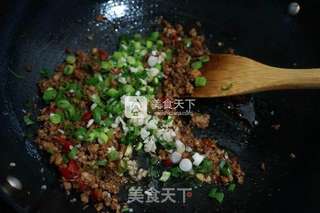 微波炉版肉末粉丝娃娃菜的做法步骤:8