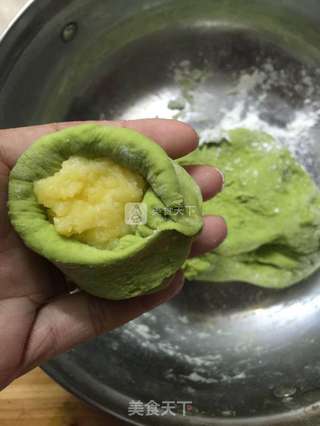 菠菜刺猬包的做法步骤:4