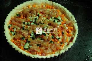#ACA烘焙明星大赛#豆浆做的披萨哦——鸡肉丁蔬菜披萨的做法步骤:12