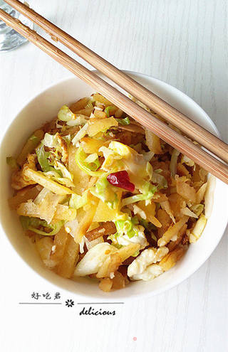 家常炒饼丝的做法步骤:13