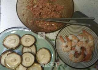 ＃ACA烘焙明星大赛＃虾肉酿香菇的做法步骤：7