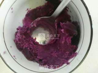 #ACA烘焙明星大赛#紫薯山药芒果茶巾绞的做法步骤:2