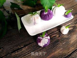 #ACA烘焙明星大赛#紫薯山药芒果茶巾绞的做法步骤:7
