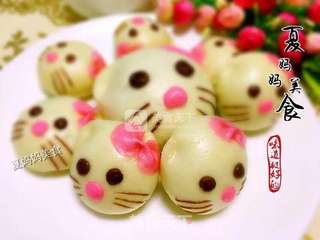 Hello Kitty红糖包的做法步骤:21