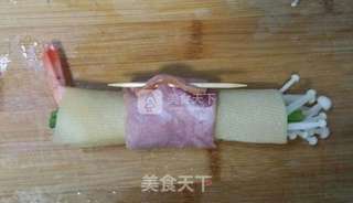#ACA烘焙明星大赛#培根豆皮虾卷的做法步骤:8