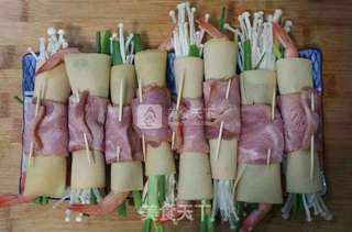 #ACA烘焙明星大赛#培根豆皮虾卷的做法步骤:9