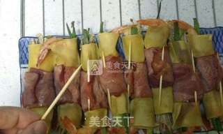 #ACA烘焙明星大赛#培根豆皮虾卷的做法步骤:11