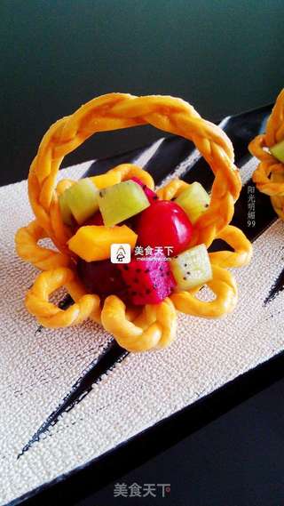 #ACA烘焙明星大赛#水果花篮面包的做法步骤:14