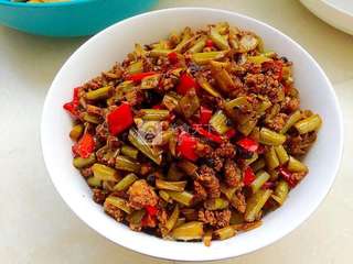 酸豆角炒肉末的做法步骤:12