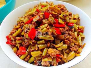酸豆角炒肉末的做法步骤:13