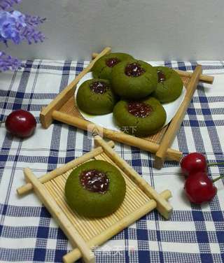 #ACA烘培明星大赛#抹茶果酱酥饼的做法步骤:8