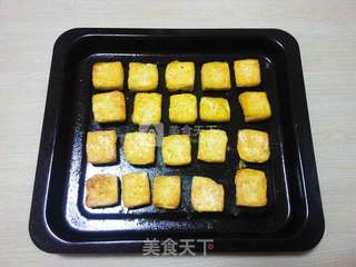 #ACA烘焙明星大赛#韩式辣酱烤脆皮豆腐的做法步骤:7