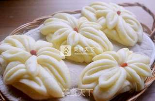 #ACA烘焙明星大赛#雪莲花馒头的做法步骤:31