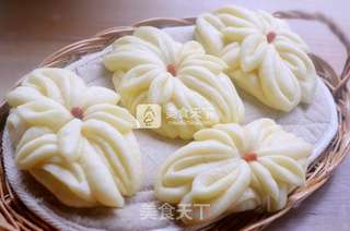 #ACA烘焙明星大赛#雪莲花馒头的做法步骤:34