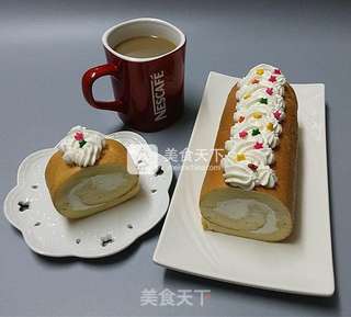#ACA烘焙明星大赛# 小四奶油蛋糕卷的做法步骤:19