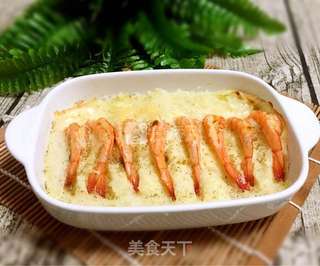 #ACA烘焙大赛#芝士烤虾的做法步骤:8