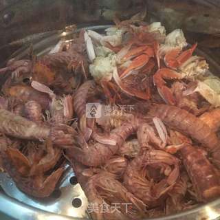 销魂香辣海鲜什锦(螃蟹?虾和濑尿虾)的做法步骤:8